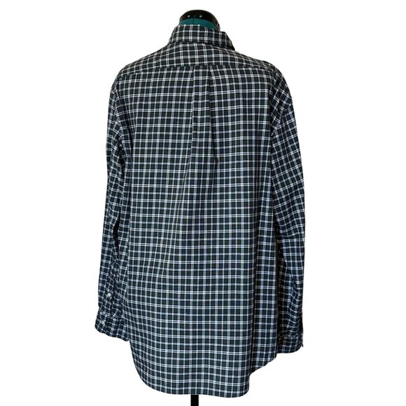 Men's Ralph Lauren Brand Green Button-Down Casual Plaid Shirt 100% Cotton Size X - Picture 14 of 16
